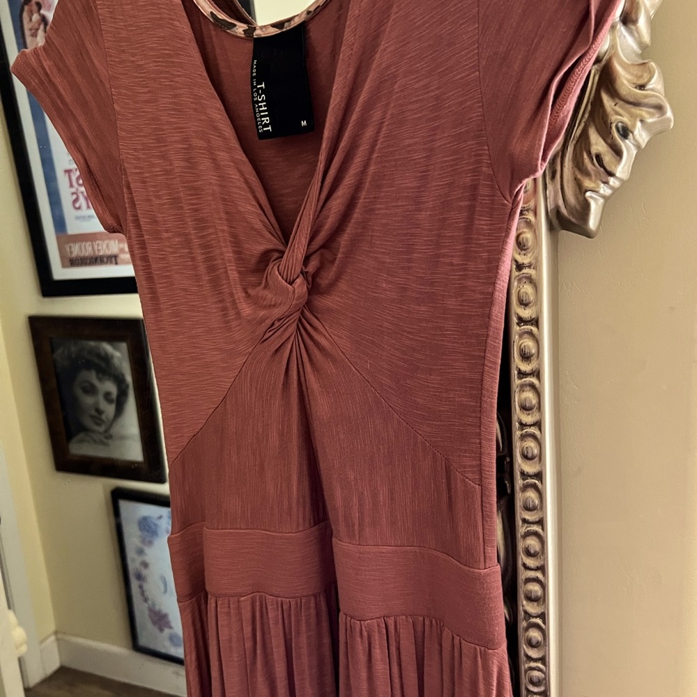 Anthropologie original “ the tee shirt dress “ dusty rose color
